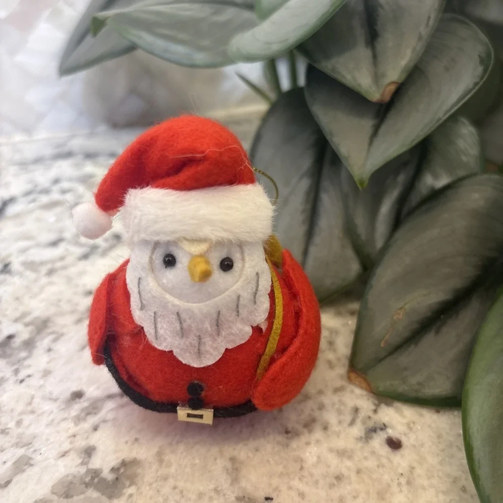 Felt Bird Ornaments Featherly Friends Wondershop Set Of 7 Christmas Tree Santa